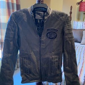 Affliction gray  jacket